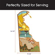 Totally Bamboo Summer Stokes State-Shaped Cutting Board