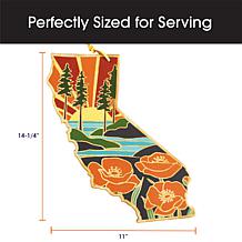 Totally Bamboo Summer Stokes State-Shaped Cutting Board