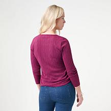 Tower Hill by Christie Brinkley Cable Knit Tee