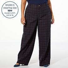Tower Hill by Christie Brinkley Comfort Wool-Blend Wide Leg Trouser