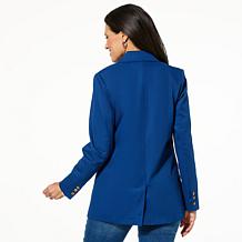 Tower Hill by Christie Brinkley Double-Breasted Relaxed Blazer