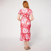 Tower Hill by Christie Brinkley Printed Sweetheart Neck Dress