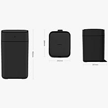 Townew T1 4.1gal Self-Sealing, Smart Trash Can w Motion Sensor Lid-Blk