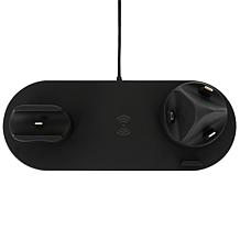 Trexonic 6 in 1 Charger Dock with Wireless Charging Station - Black