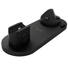 Trexonic 6 in 1 Charger Dock with Wireless Charging Station - Black