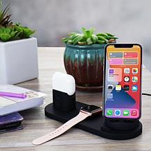 Trexonic 6 in 1 Charger Dock with Wireless Charging Station - Black