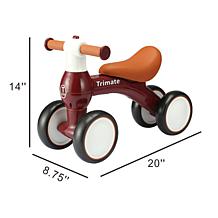 Trimate Baby Walker Balance Bike with 4 Wheels