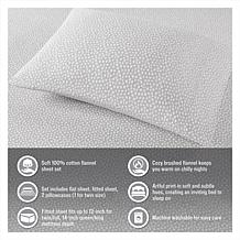 True North by Sleep Philosophy 100% Cotton Flannel King Sheet Set