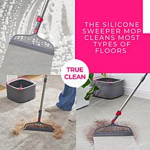 TrueClean Mop & Bucket System with Silicone Floor Sweeper