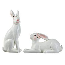 Two-Count Resin Easter Bunny Table Decor