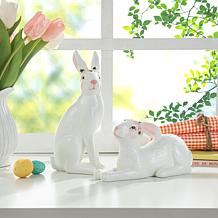 Two-Count Resin Easter Bunny Table Decor
