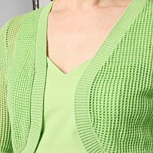 TWRHLL by Christie Brinkley Crochet Knit Bolero