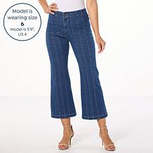 TWRHLL by Christie Brinkley Crop Flare Jean with Seam Detail