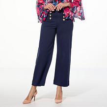 TWRHLL by Christie Brinkley Front Button-Detail Pant