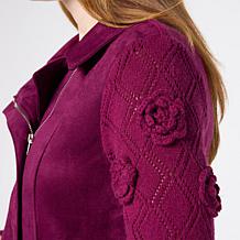 TWRHLL by Christie Brinkley Mixed Media Moto Jacket