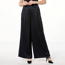 TWRHLL by Christie Brinkley Soft Satin Pleated Pant