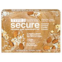 Type 2 Secure Complete Meal Replacement Bars - 12-count