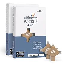 Ultimate Backup 64GB 4-in-1 2-pack with AI Photo Editing