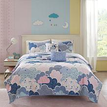 Urban Habitat Kids Cloud Cotton Reversible Coverlet Set, Blue - Twin