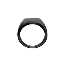 Van Heusen Men's Stainless Steel Black Rectangle Signet Ring
