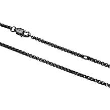 Van Heusen Men's Stainless Steel Black Vertical Bar Pendant Necklace