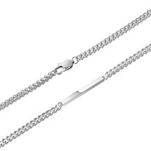 Van Heusen Men's Stainless Steel Franco Chain and Bar Necklace