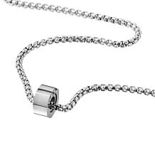 Van Heusen Men's Stainless Steel Octagon Ring Chain Necklace