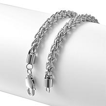 Van Heusen Men’s Stainless Steel Wheat Chain Bracelet