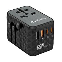 Verbatim UTA-05 Gan III Universal Travel Adapter 65W – USB-C, USB-A