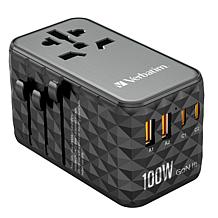 Verbatim UTA-06 Gan III Universal Travel Adapter 100W – USB-C, USB-A