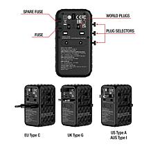 Verbatim UTA-10 GaN III Universal Travel Adapter 140W – USB-C, USB-A