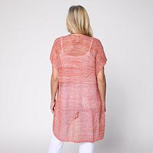 Vince Camuto Marled Knit Tie-Front Ruana