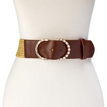 Vince Camuto Metallic Stretch Belt