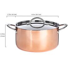 Vintage Polished Tri-Ply Copper 9.5" Stockpot 5.75qt