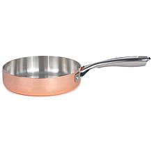 Vintage Polished Tri-Ply Copper Deep Skillet 8"