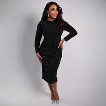 Vivica A. Fox Collection Embellished Bodycon Dress