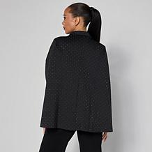 Vivica A. Fox Collection Rhinestone-Embellished Cape Jacket