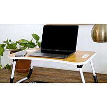 VYBZ Folding Multimedia Workstation with Cup Holder and Stand