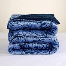 Warm & Cozy Plush Printed Comforter Set Full/Queen