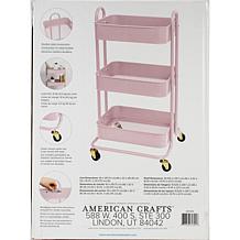 We R Makers A La Cart Storage Cart With Handles, Pink