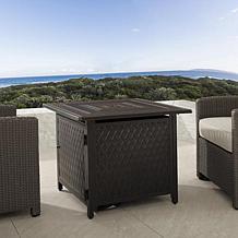 Well Traveled Living Downey Square Aluminum LPG Fire Pit