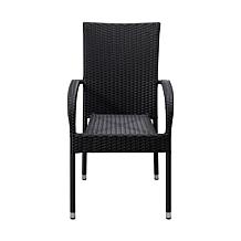 Well Traveled Living Morgan Outdoor Wicker Chair - Black