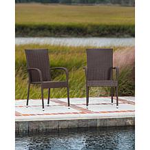 Well Traveled Living Morgan Outdoor Wicker Chair - Mocha