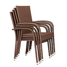 Well Traveled Living Morgan Outdoor Wicker Chair - Mocha