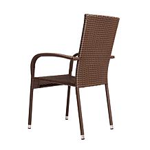 Well Traveled Living Morgan Outdoor Wicker Chair - Mocha