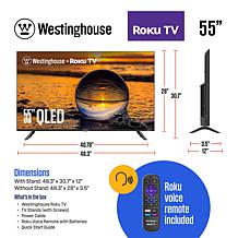 Westinghouse 55" QLED 4K UHD Roku Smart TV with 2-Year Warranty