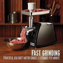 Weston #8 650-Watt Electric Meat Grinder and Sausage Stuffer