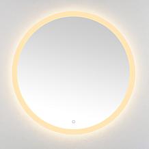 WHIT 36" Silver and White Aluminum LED Mirror