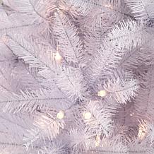 White Franklin Fir 4-1/2' Artificial Christmas Tree with Clear Lights