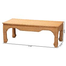 Wholesale Interiors bali and pari Abena Rattan Coffee Table Rectangle